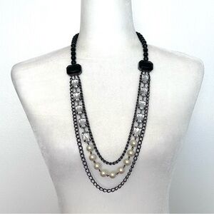 Long SAQ Avon Necklace Multi Strand